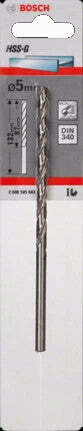 Bosch punta per metallo HSS-G, DIN 340 5 x 87 x 132 mm