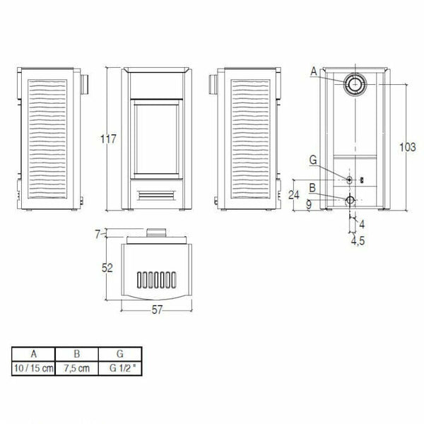 Piazzetta G963 D GPL stufa a gas propano/butano
