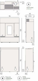 Cadel Mithos Plus 14 stufa Pellet Air Plus canalizzabile 14 KW