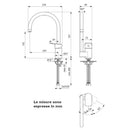 Miscelatore lavello cucina Ceraplan BD339AA Ideal Standard con bocca alta girevole