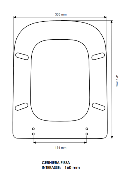 Colbam sedile compatibile con Ideal Standard - Conca - bianco