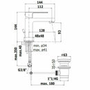 Paffoni Elle-Effe miscelatore lavabo con scarico automatico