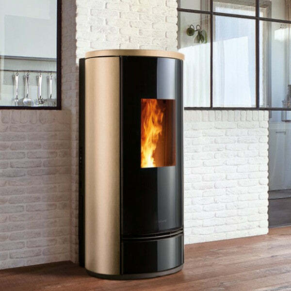 Piazzetta P230 T Frontal Glass stufa a pellet 11 kW scarico posteriore