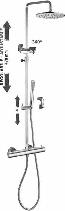 Paffoni Mini Birillo ZCOL638LIQCR colonna doccia con miscelatore termostatico