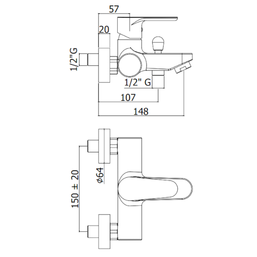 Paffoni Green miscelatore vasca/doccia con deviatore cromo