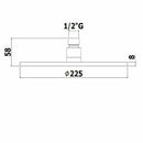 Paffoni Master soffione tondo 225mm con snodo cromo