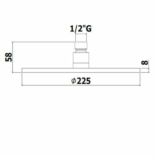Paffoni Master soffione tondo 225mm con snodo cromo