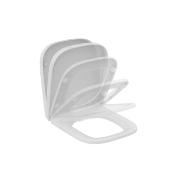 Sedile I.LIFE S T473701 Ideal Standard avvolgente a chiusura rallentata bianco