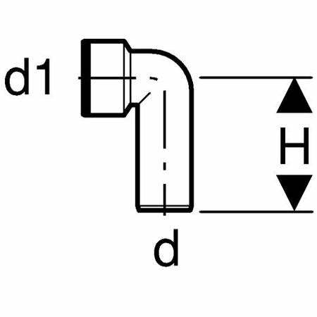 Geberit curva tecnica PP d 40x46 HTSW