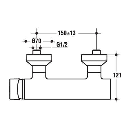 Ideal Standard ACTIVE Miscelatore monocomando doccia esterno