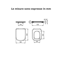 Sedile originale I.LIFE A T453101 Ideal Standard a chiusura rallentata