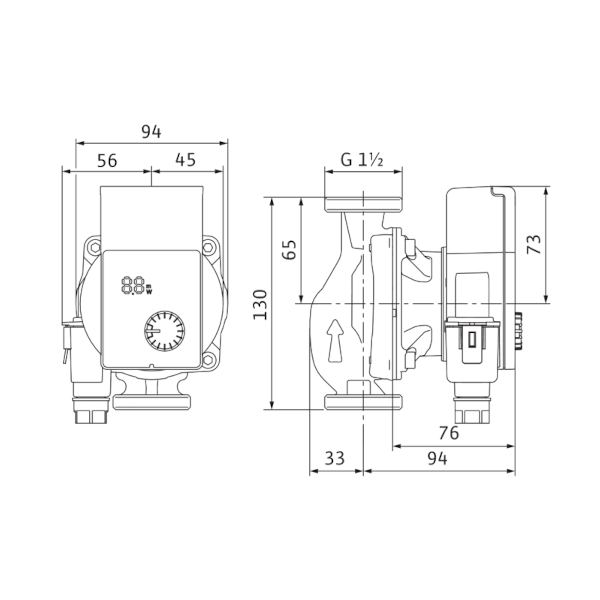 Wilo YONOS PICO1.0 25/1-4-130 pompa di ricircolo 130 mm 1"1/2