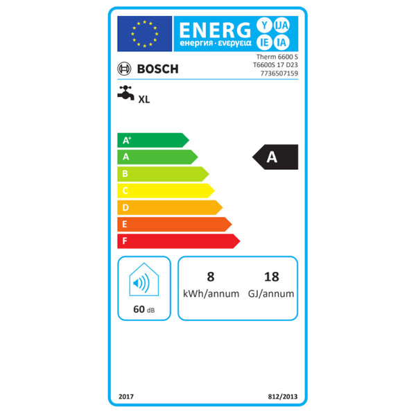 Scaldabagno Therm T6600 S 17 D23 Bosch-Junkers a metano 17 l/min