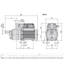 Pompa autoadescante di pressurizzazione Mèta T663A10210S0 Calpeda 1,35 kW