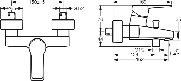Hansa Italia Hansatwist miscelatore vasca-doccia cromo