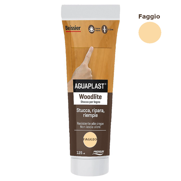 Stucco per legno WOODLITE faggio Aguaplast tubo 125 ml