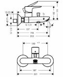 Hansgrohe Talis E miscelatore vasca esterno cromo