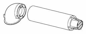 Bosch-Junkers kit scarico fumi coassiale 60/100 telescopico 425/725 AZ 361 alluminio rigido bianco