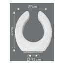 Sedile universale disabili 10 cm con coperchio bianco europeo