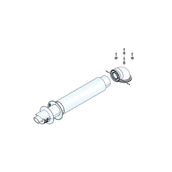 Kit scarico coassiale orizzontale 60/100 mm Cosmogas 62617228