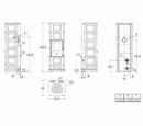 Piazzetta E228 C-H stufa ibrida 8,2 KW con bocchetta frontale e scarico posteriore