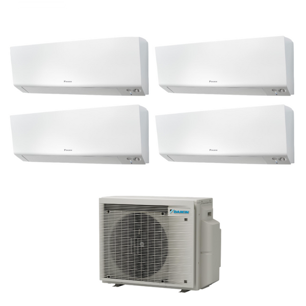 Quadrisplit Daikin Perfera 24.000 BTU 4MXM68A con 3 FTXM25R e 1 FTXM35R