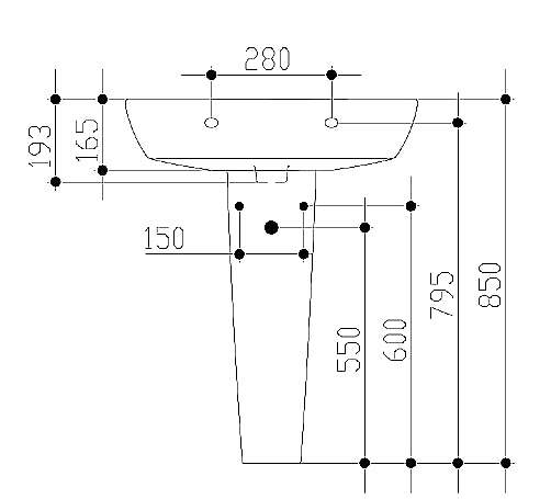 Ideal Standard 21 Lavabo Sospeso 68 x 52 cm