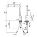 Miscelatore lavello nero opaco Paffoni Light LIG285NO-MET