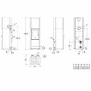 Piazzetta E228 M-H stufa ibrida 8 KW con bocchetta frontale e scarico superiore