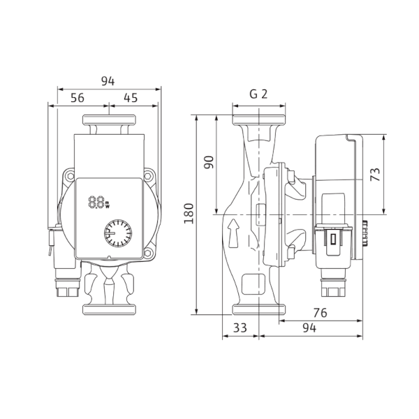 Wilo YONOS PICO1.0 30/1-4 pompa di ricircolo 180 mm 2"