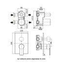 Paffoni miscelatore incasso doccia Tango TA018CR con deviatore a 2 uscite