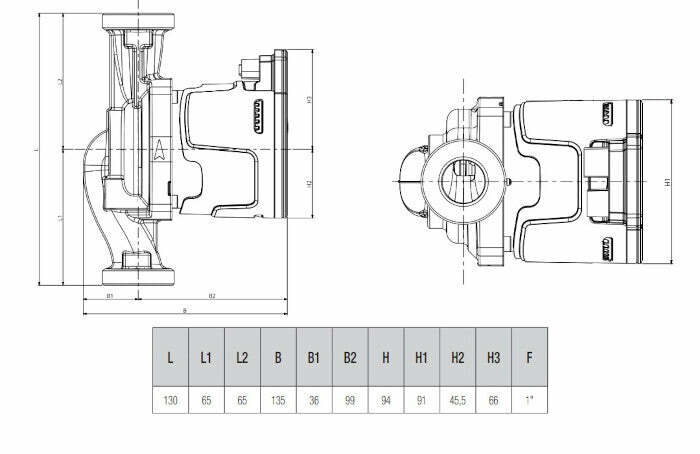 Dab Evosta 2 20-105/130 SOL 1/2 circolatore elettrico impianti solari, attacchi 1"