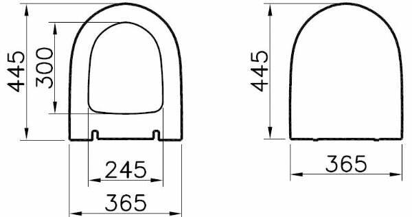 Vitra Sento sedile slim ammortizzato plastica bianco lucido