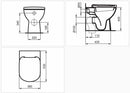 Ceramica Dolomite Gemma 2 vaso a terra filo parete scarico a parete o a pavimento J523101