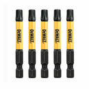 DeWalt 5 Inserti Impact Torsion T40 - lunghezza 57 mm