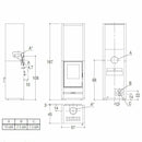Piazzetta E928 H BCS stufa a legna 11,1 kW