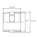 Raccordo Nipples filettato OT5520 Frabo 3/4" x 3/4" MM