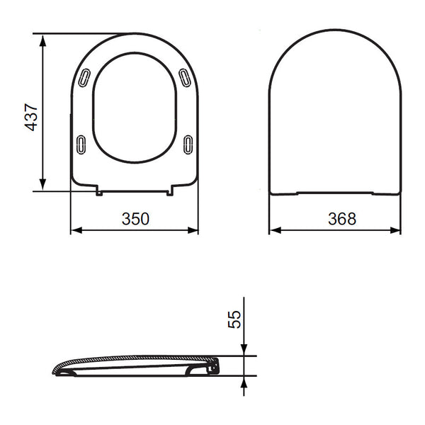 Ideal Standard Fiorile copriwater originale avvolgente T629301 per vaso sospeso bianco europeo
