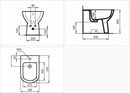 Ideal Standard GEMMA 2 Bidet a terra per installazione filo parete