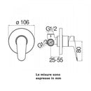 Nobili Blues miscelatore doccia a incasso a 1 via cromato