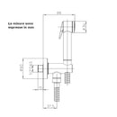 Doccetta igienica C69001 Paloma Bossini con flessibile 125 cm