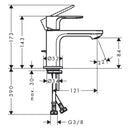 Miscelatore lavabo Hansgrohe Rebris E 80 CoolStart 72553000