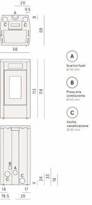 Cadel Atena Plus 14 stufa Pellet Air Plus canalizzabile 14 KW metallo