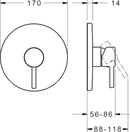 Hansa Italia Hansavantis Style piastra miscelatore doccia cromo