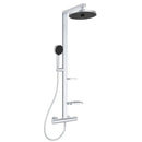 Colonna doccia Ceratherm Alu+ BD583SI Ideal Standard con doccetta e soffione matt silver opaco
