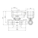 Valvola di zona TMO15-2MM SPST M1S Mut a 2 vie motorizzata con relè 1/2" MM