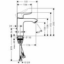 Hansgrohe Metris miscelatore lavabo 110 senza tirante cromo