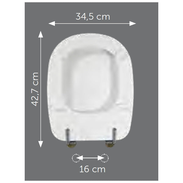 Sedile Eco Wood VER00010 compatibile Tesi Ideal Standard bianco