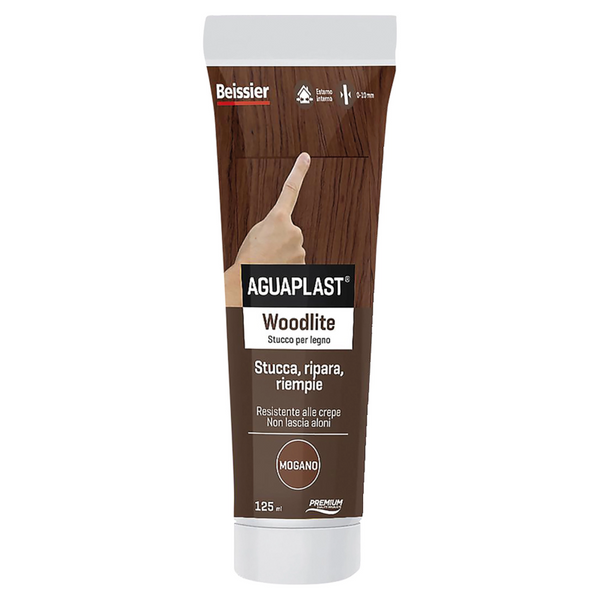 Stucco per legno WOODLITE mogano Aguaplast tubo 125 ml