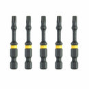 DeWalt 5 Inserti Impact Torsion T30 - lunghezza 57 mm